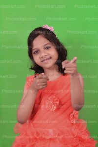 cute-indian-girl-posing-fingers-pointing-stock-image