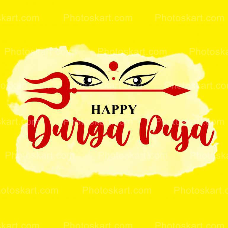 Happy Durga Puja Creative Royaltyfree Design