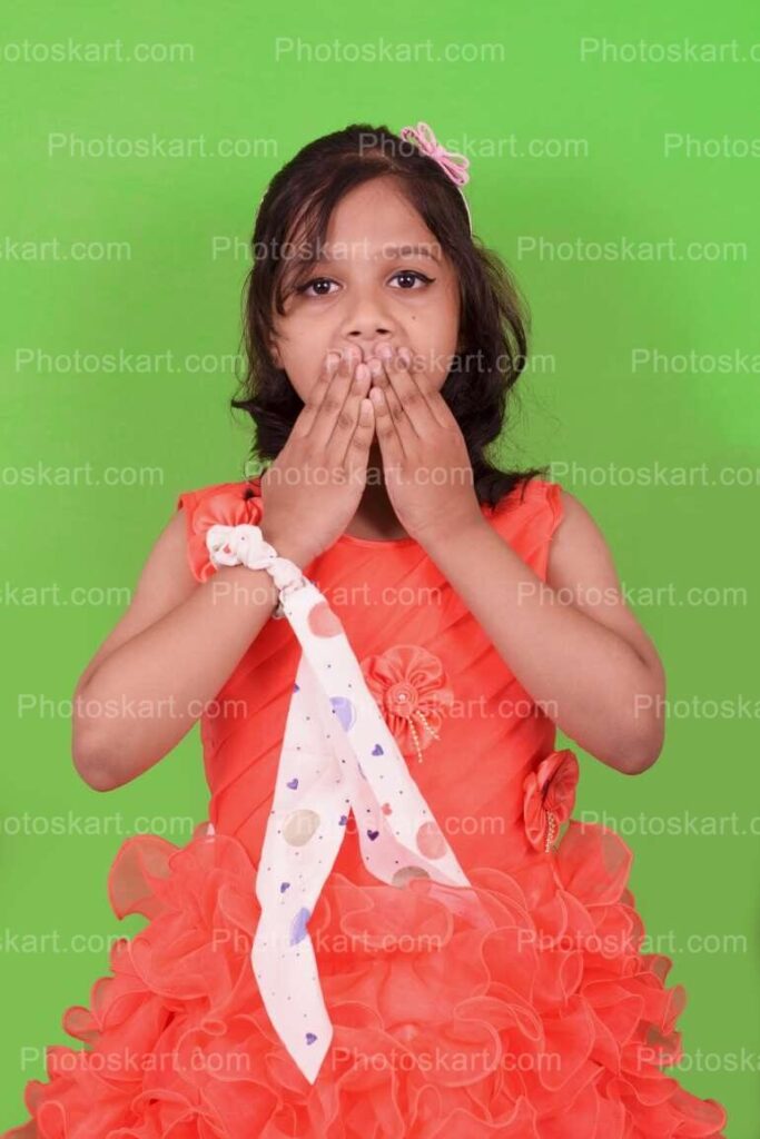 Indian Cute Girl Blocked Her Mouth With Hands