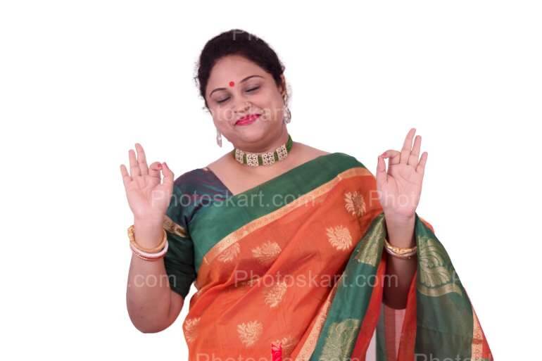 Portrait Indian Woman Saree Wearing Gold Stock Photo 1602222811 |  Shutterstock