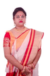 indian-woman-posing-with-puja-saree-stock-image