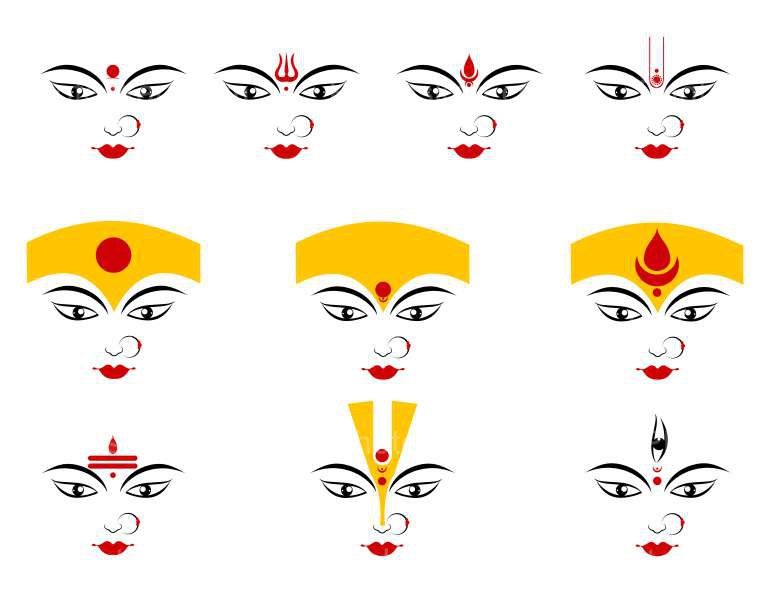 Maa Durga Eye Vector Design Free Download