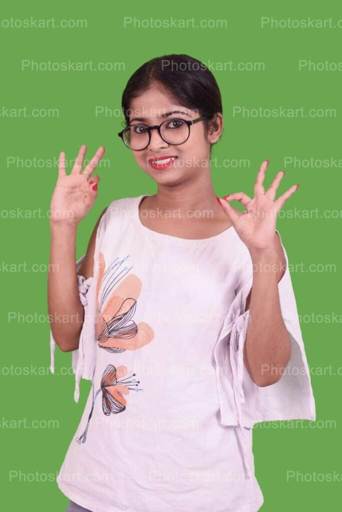 Smart Indian Girl Posing Cool With Her Two Hands