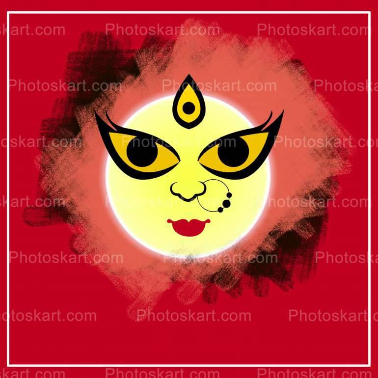 Maa Durga Face Painting - Artwork by Sunny Kumar - Art - Spenowr