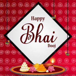 bhai dooj celebration thali vector stock image