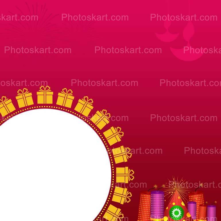 Diwali Special Stock Background With Fireworks