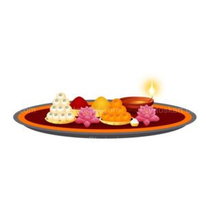 festive thali illustration royalty stock images