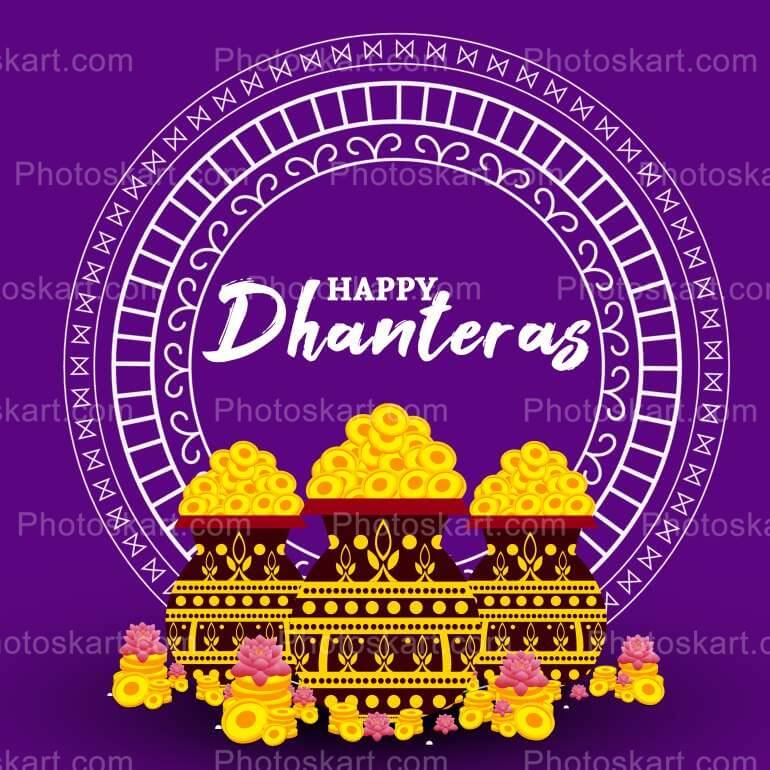 Happy Dhanteras Premium Wishing Vector Free Use