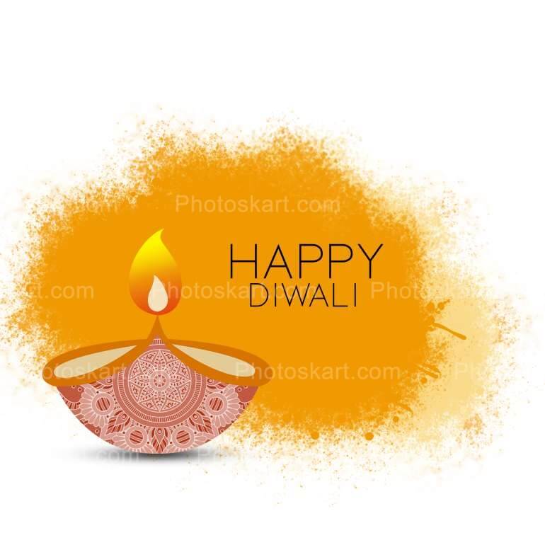 Happy Diwali With Creative Pradip Vector Image