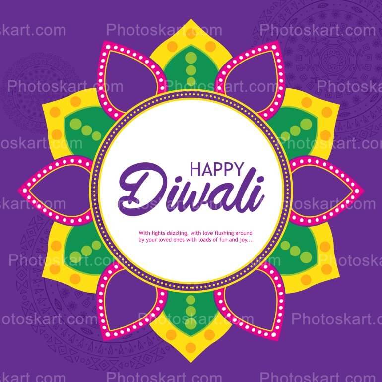 Happy Diwali With Elegant Rangoli Design
