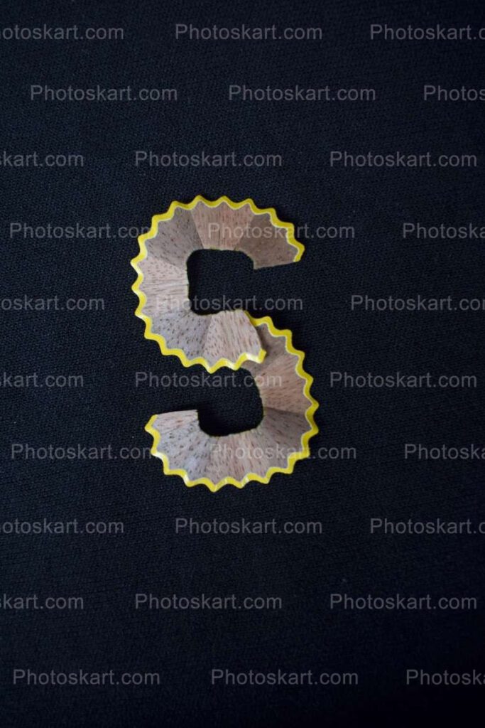 Alphabet S Made With Creative Pencil Dust