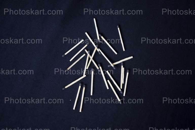 Bunch Of Wooden Matches Stock Photo