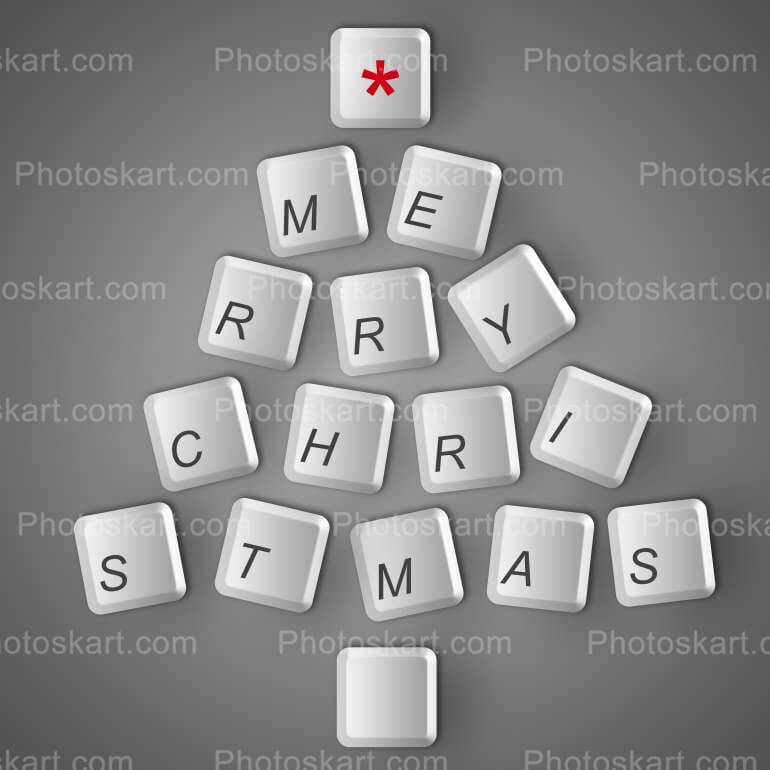 Christmas Tree Making With Keyboard Free Vector