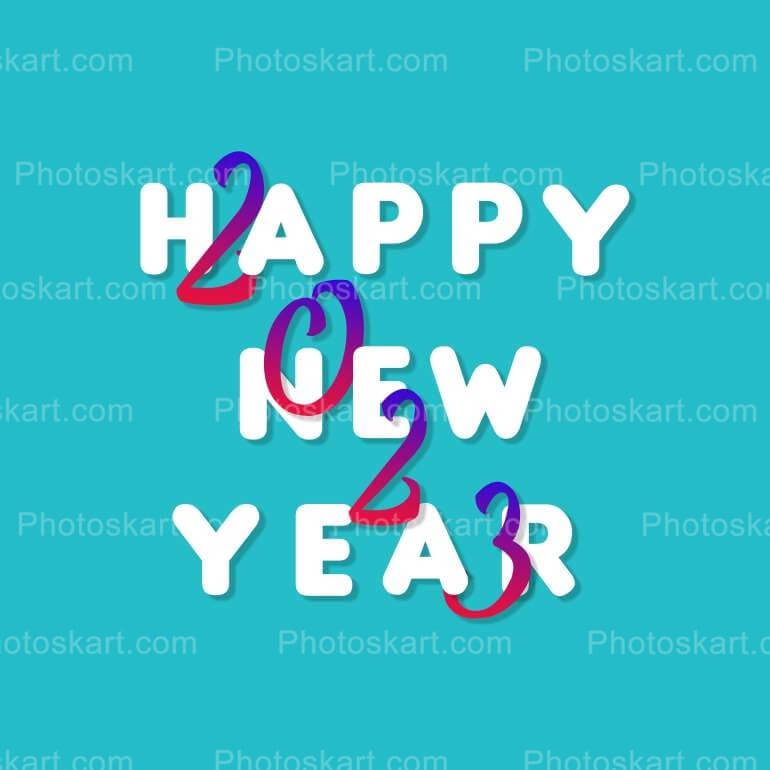 Happy New Year Blue Background Free Vector