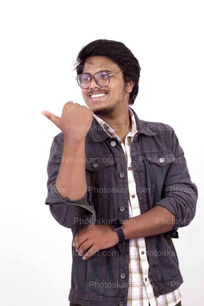 Indian Boy Posing With White Background