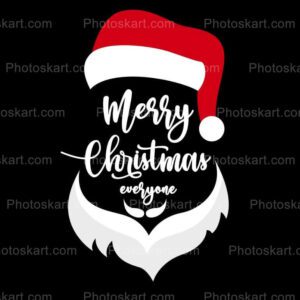 merry christmas text santa claus face images
