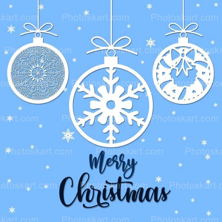 Merry Christmas Wishes Hanging Ornament Image