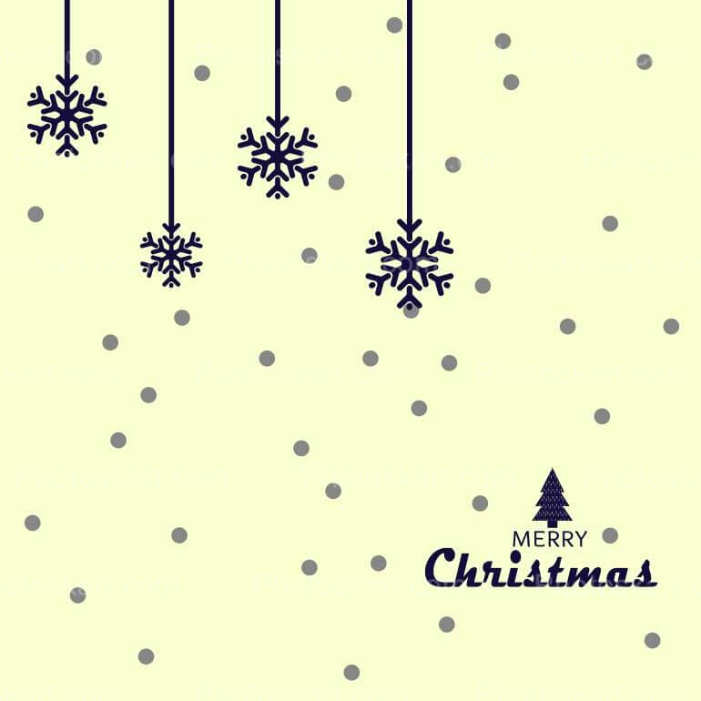 Merry Christmas With Snowfall Free Vector Image