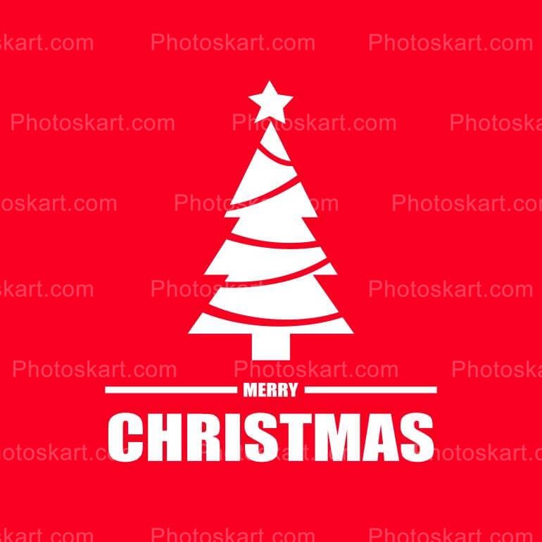 Red Background White Christmas Tree Free Image