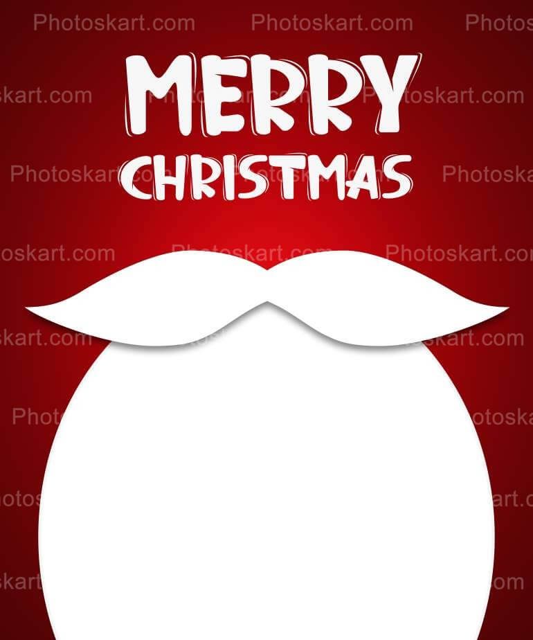 Santa Claus Beard With Red Background Image