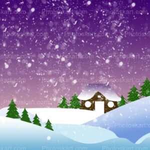 snowfall-images-in-village-house-free-vector