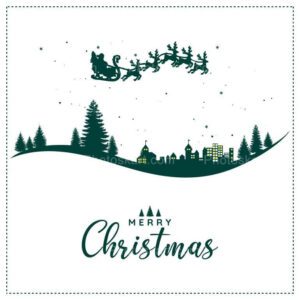 white background christmas scenery free vector