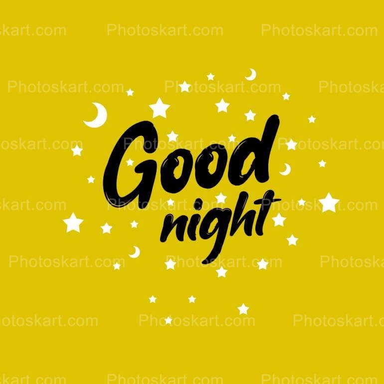 Yellow Background Good Night Free Vector Images