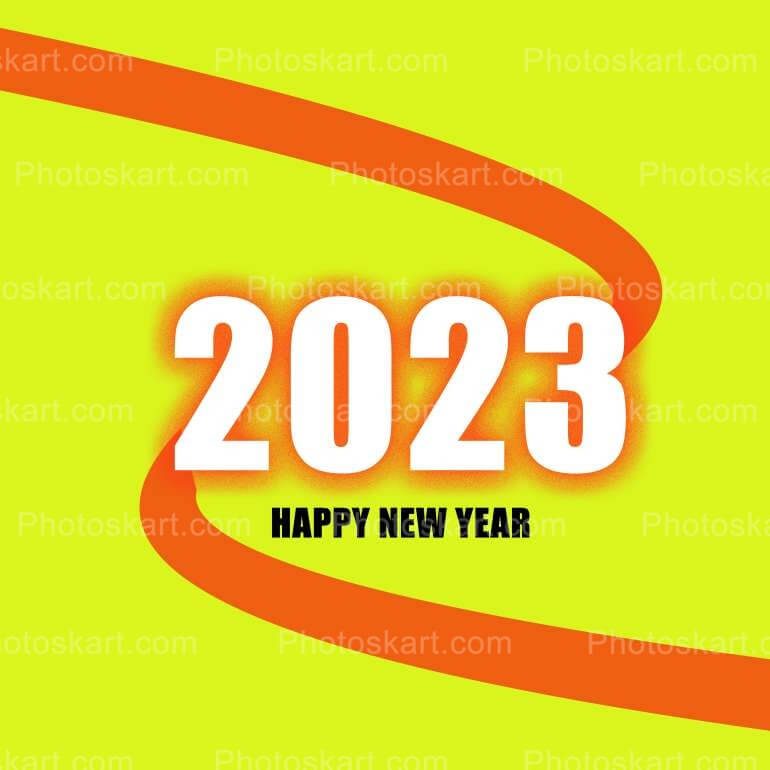 Yellow Background Happy New Year Wishing Vector