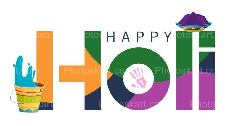 Colorful Happy Holi Free Wishing Poster