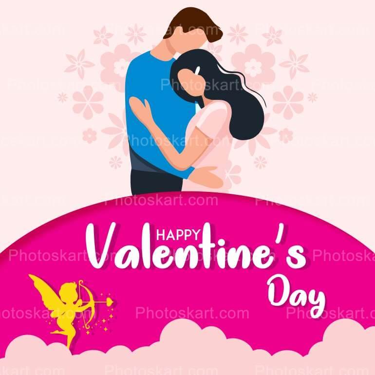 Happy Valentines Day Couple Hug Free Image