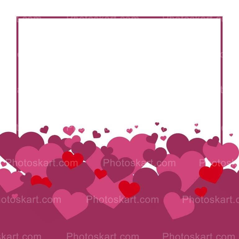 Heart Square Frame Background Free Stock Images