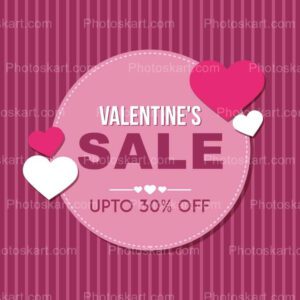 pink background valentines day offer banner