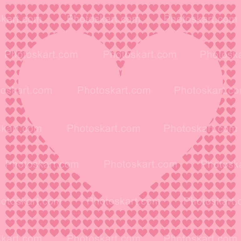 Pink Love Shape Background Valentines Day Image