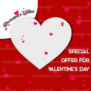 red background valentine day special offer image