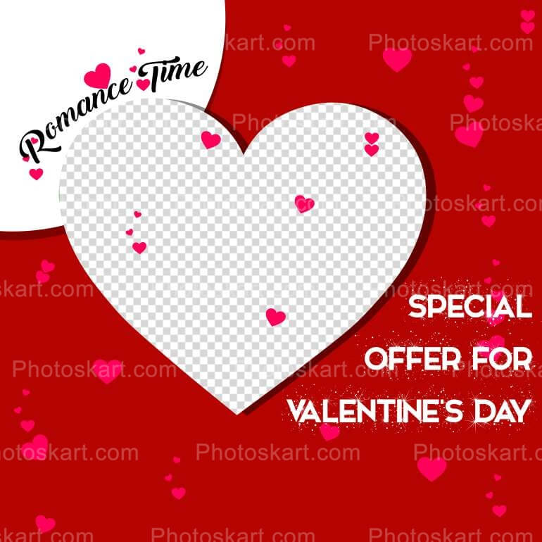 Red Background Valentine Day Special Offer Image