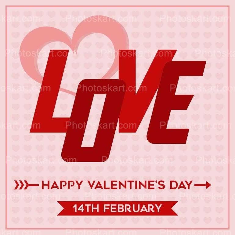 Valentine Day Love Word Background Free Image