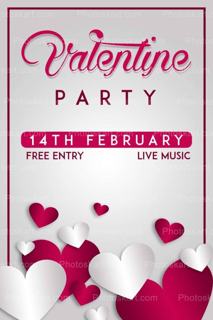 Valentines Day Party Invitation Free Image