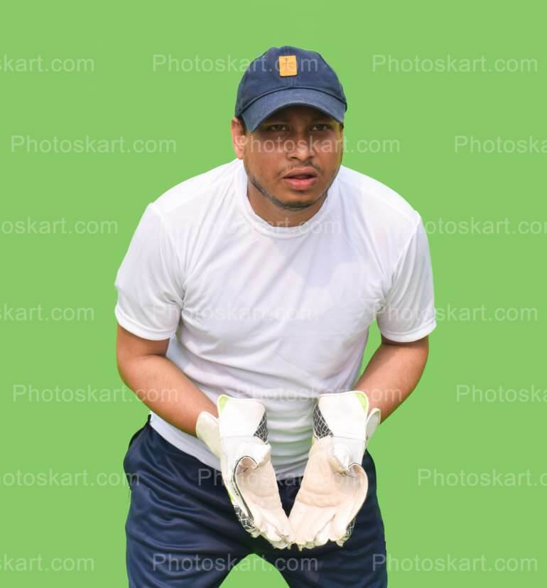Cricket Coach Fielding Pose For Photoshoot