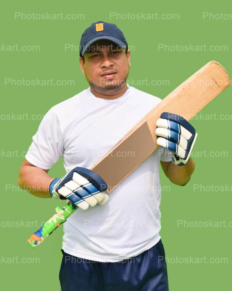 Cricket Coach Holding Bat In Hand Photography