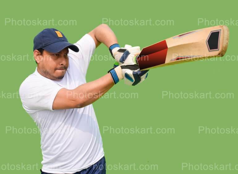 Cricket Coach Showing Batting Stroke Photoshoot