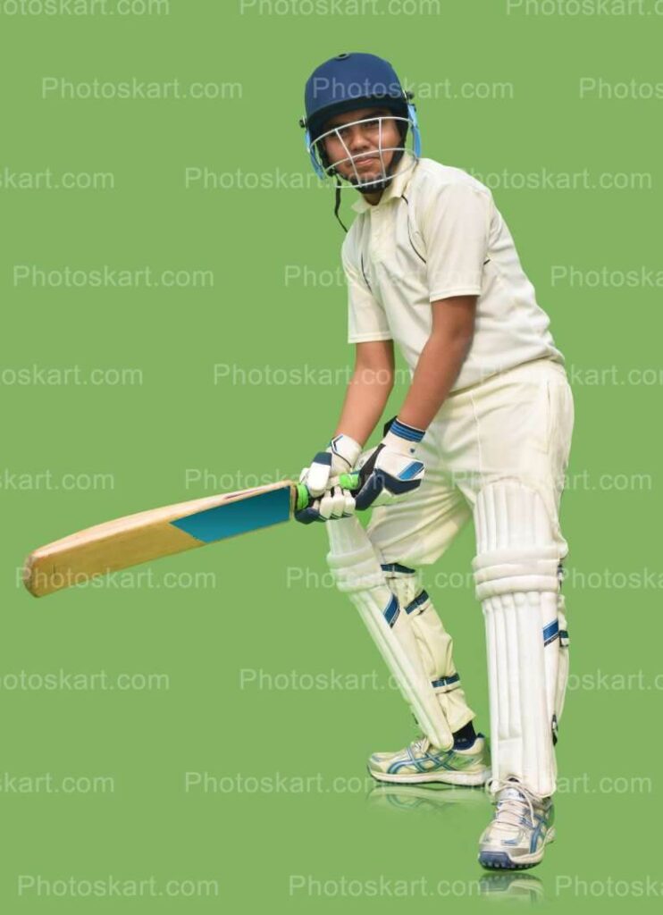 Cricket Player Batting Pose Photography