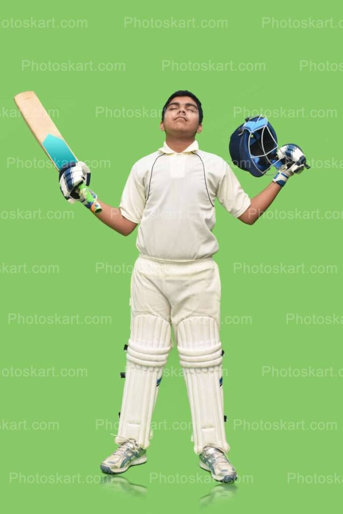 Cricket Player Victory Pose For Photoshoot