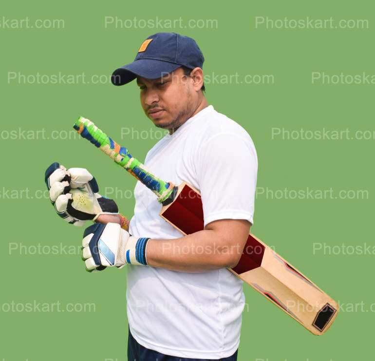 Cricket Team Coach Wearing Gloves Photography