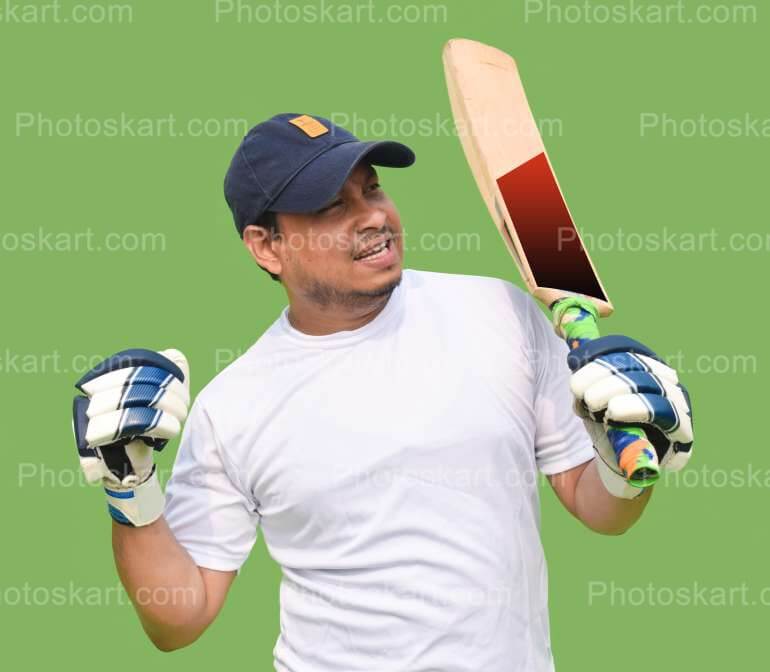 Cricket Team Coach Winning Pose For Photoshoot