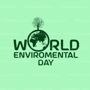 green background world environment day vector
