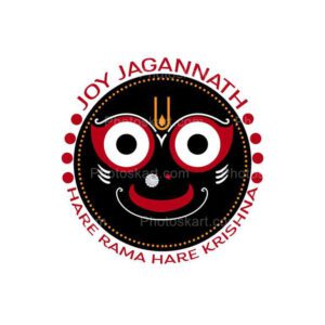 hare rama hare krishna jay jagannath vector