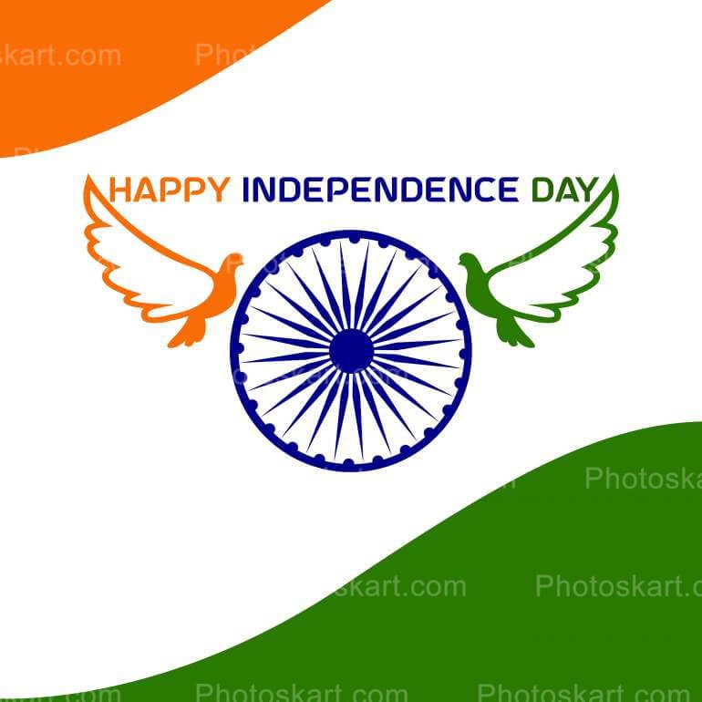 Independence Day With Flying Pigeon Free Vector