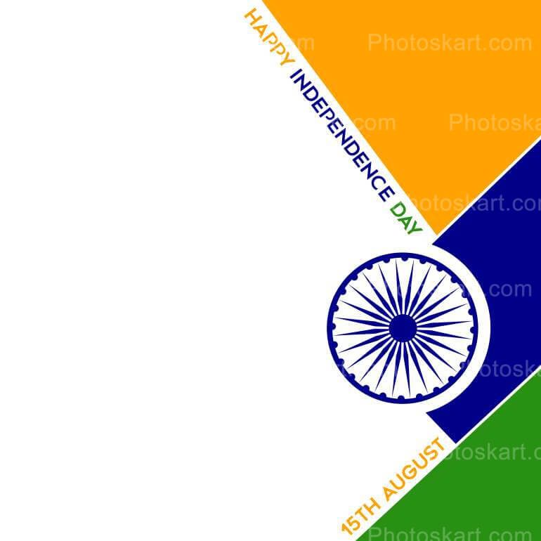 Indian Flag And Ashok Chakra Free Vector Image