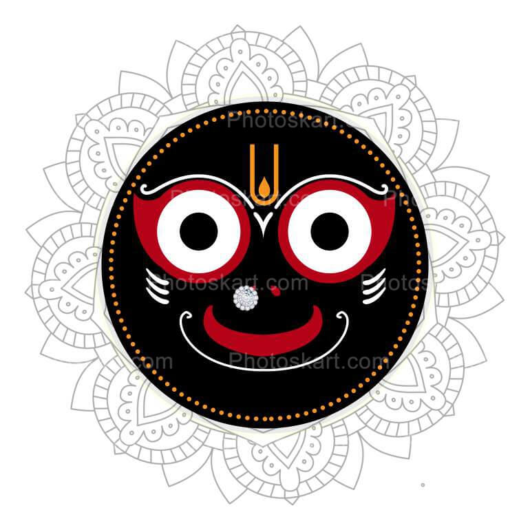 Jay Jagannath Mandala Art Face Free Stock Image