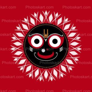 red background jay jagannath face stock image